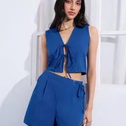 The Souled Store Women Regular Fit Mid-Rise Cotton Shorts-image-12