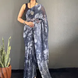 V3 FASHION STUDIO Tie and Dye Dyed Pure Georgette Ready to Wear Saree-image-84