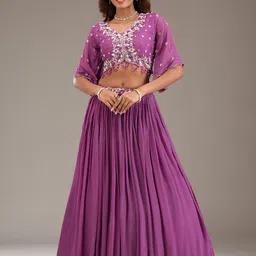 Koskii Embellished Beads and Stones Ready to Wear Lehenga & Blouse With Dupatta-picture-11