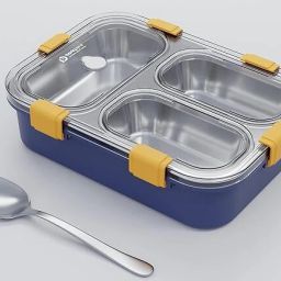 Stainless Steel 3-Compartment Lunch Box 3 Containers Lunch Box-image-54