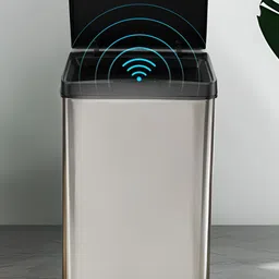 UMAI Black Stainless Steel Automatic Smart Sensor Dustbin 42 L-0