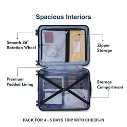Luggero ASTRO Set Of 2 Textured Hard Sided Trolly Suitcase image 4