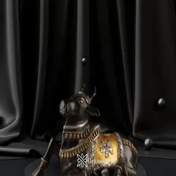 Brassaura Black And Gold Toned Religious Idol Showpiece-image-43