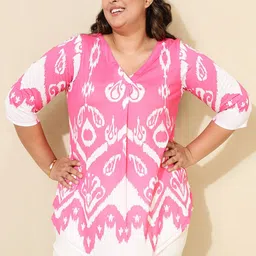 Amydus Women Plus Size Ethnic Printed Top-picture-28
