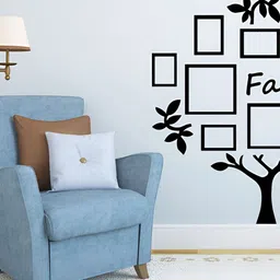 LANSTICK Black Tree With Family Splash-Proof Eco-Friendly Wallpaper-21