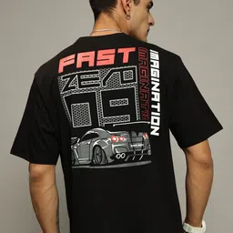 MORSE CODE Men Printed Drop-Shoulder Sleeves T-shirt-17