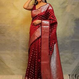 BROYAAR SHOP Woven Design Zari Art Silk Saree-image-58