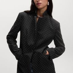 Marks & Spencer Embellished Single Breasted Relaxed Fit Blazer-image-62