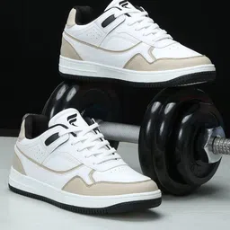 Field Care Men PU Lace-Ups Solid Sneakers-4