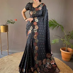 Sitanjali Woven Design Silk Blend Kanjeevaram Saree-image-68