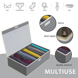 Kuber Industries Grey Set of 4 Regular Drawer Organiser Organisers image 5