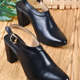 Froh Feet Women Block Mules with Buckles-15