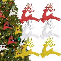 Ascension Red & Silver Toned Deer Christmas Tree Decoration-10