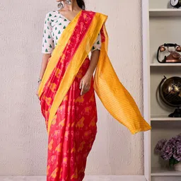 Mitera Warli Pochampally Saree-image-12