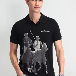 U.S. Polo Assn. Denim Co. Men Graphic Printed Polo Collar Cotton Slim Fit T-shirt-image-65