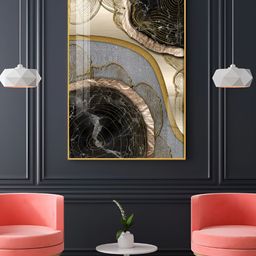 THE NEXT DECOR Majestic Fusion Glass Finish Vertical Wall Art-image-86