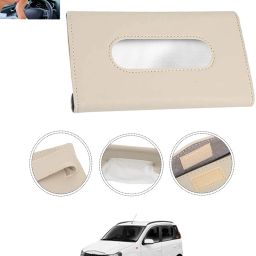 Universal Leatherite Rectangle Beige Tissue Box For Car/office/Home-213 Vehicle Tissue Dispenser-image-97