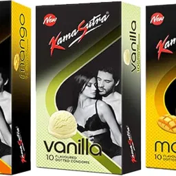Mango, Vanilla And Mango Flavoured Dotted Condom-image-83