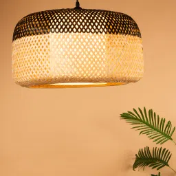 Home Décor Hanging Lampshades Pendant bamboo wall Lamp shades(D45XH25CM)(Black) Hanging Lights (Pendant Lights) Lamp Shade-31