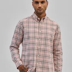 Snitch Men Smart Slim Fit Opaque Checked Casual Shirt-image-97