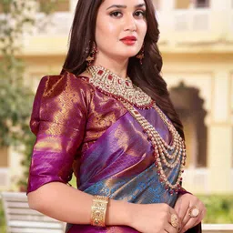 jayant creation Blue Art Silk Barasi Sarees-picture-31