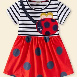 INCLUD Girls Striped Fit & Flare Dress-image-24