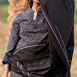 Chidiyaa Breezy Dreams Geometric Block Printed Cotton Dupatta image 5