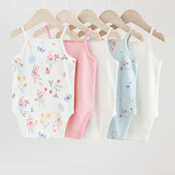 NEXT Set of 5 Infant Kids Pure Cotton Floral Print Bodysuit-picture-33