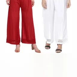 MIXFIT Women Pack Of 2 High-Rise Wide Leg Trousers-picture-4