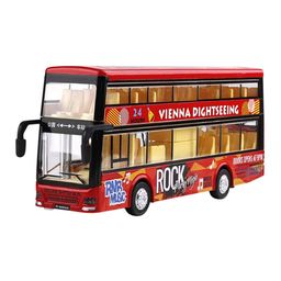 DEUSON ECOM Long Double Decker Bus With Light Sound Open Door Pullback image 3