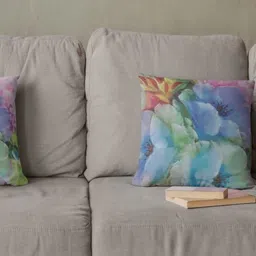THEYAYACAFE Pink & Lavender Set of 2 Floral Velvet Square Cushion Covers-image-59