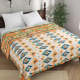 EverHOME Multicoloured Ethnic Motifs AC Room 150 GSM Double Bed Dohar-9