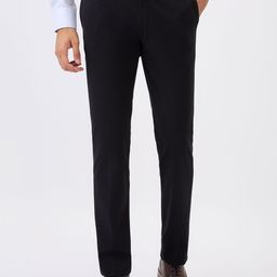 Raymond Men Slim-Fit Flat Front Formal Trousers-picture-27