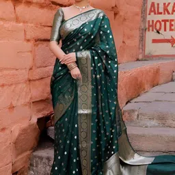 SWEETPEL Woven Design Zari Banarasi Saree-picture-43