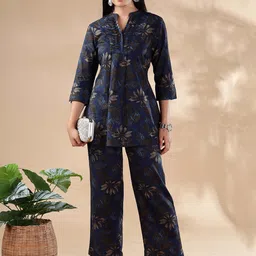 Anouk Printed Pure Cotton Tunic With Palazzos Co-Ords-image-71