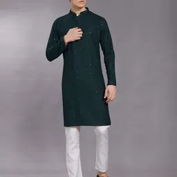 DIVISIVE Men Thread Work Kurta-picture-7