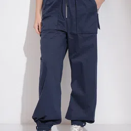 Street By Tokyo Talkies Women Loose Fit Pleated Cargos Trousers-picture-25