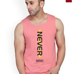 SLOWLORIS Pack Of 2 Typography Printed Round Neck Bio-Wash Gym Vests-picture-34