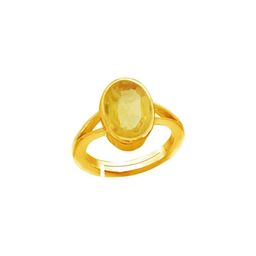 GenZcomplex Gold Pleated Yellow Finger Ring-image-21