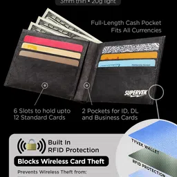 SUPERVEK Unisex Two Fold Wallet image 4