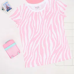 Pantaloons Junior Girls Printed Extended Sleeves Pockets T-shirt-14