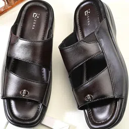 BIZORA Men Leather Comfort Sandals-picture-33