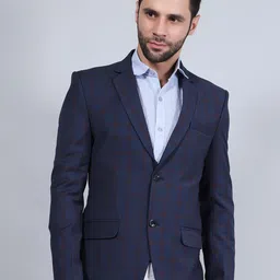 Wintage Checked Single-Breasted Notched Lapel Long Sleeves Blazer-image-3