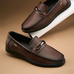 Duke Men Textured Loafers-image-44