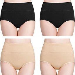 Diving Deep Women Pack of 4 Cotton High-Rise Hipster Briefs-image-99