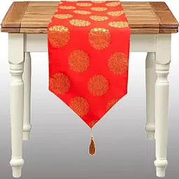 pink parrot Pinkparrot 12x70 inch jacquard silk table runner-picture-19