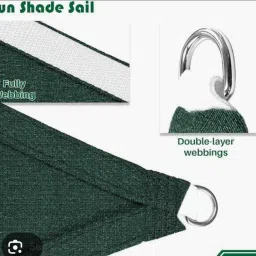 hous of commons SHADE NET TRIANGEL 10X10X10 Tent - For For UV RESISTANT WITH 90% BLOCK SHADENET FOR ROOFTOP,GARDEN, ,BELCONY 4 SIDE CLIP image 5