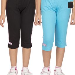 OCEAN RACE Girls Pack of 2 Mid-Rise Cotton Capris-17