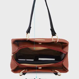 Caprese Ember Textured Structured Handheld Bag image 3