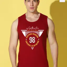 WOOSTRO Pack Of 2 Printed Gym Vests VWS26(98 MAROON)(ALONE WHITE)-image-23
